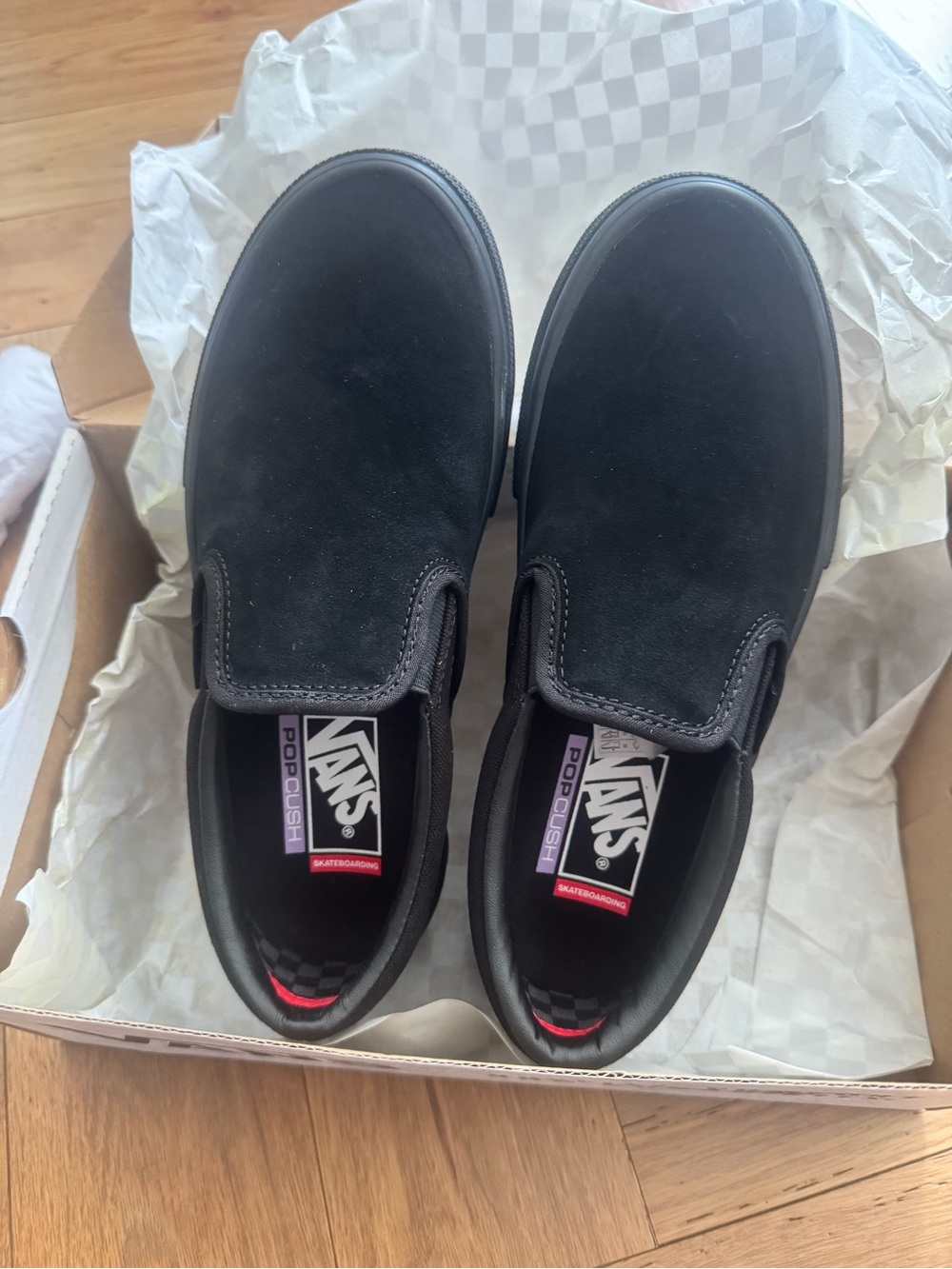 Vans Men’s Slip-On Athletic Shoes in Black